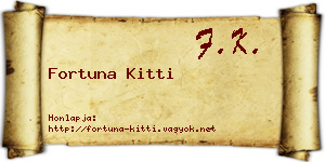 Fortuna Kitti névjegykártya